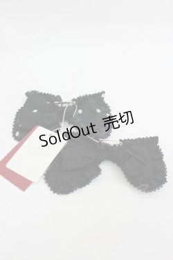 画像2: PINK HOUSE / 水玉プリント＆無地ローンリボンブローチセット  黒Ｘ白 I-26-03-12-113-LO-AC-SA-ZI