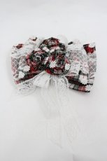 画像1: MOMOKO HOUSE / タータンチェックリボンレース2WAY  赤チェック I-26-03-12-116-LO-ZA-SA-ZI (1)