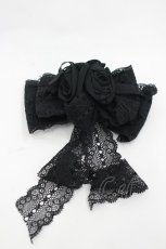 画像1: MOMOKO HOUSE / ローズレースリボン2WAY  黒 I-26-03-12-117-LO-ZA-SA-ZI (1)