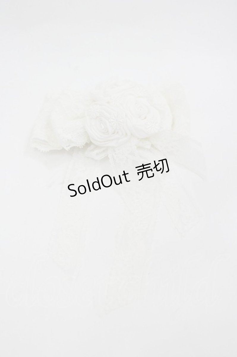 画像1: MOMOKO HOUSE / ローズレースリボン2WAY  白 I-26-03-12-118-LO-ZA-SA-ZI (1)