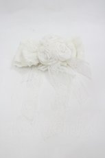 画像1: MOMOKO HOUSE / ローズレースリボン2WAY  白 I-26-03-12-118-LO-ZA-SA-ZI (1)