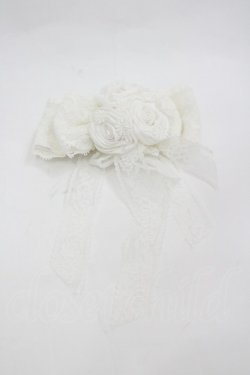 画像1: MOMOKO HOUSE / ローズレースリボン2WAY  白 I-26-03-12-118-LO-ZA-SA-ZI