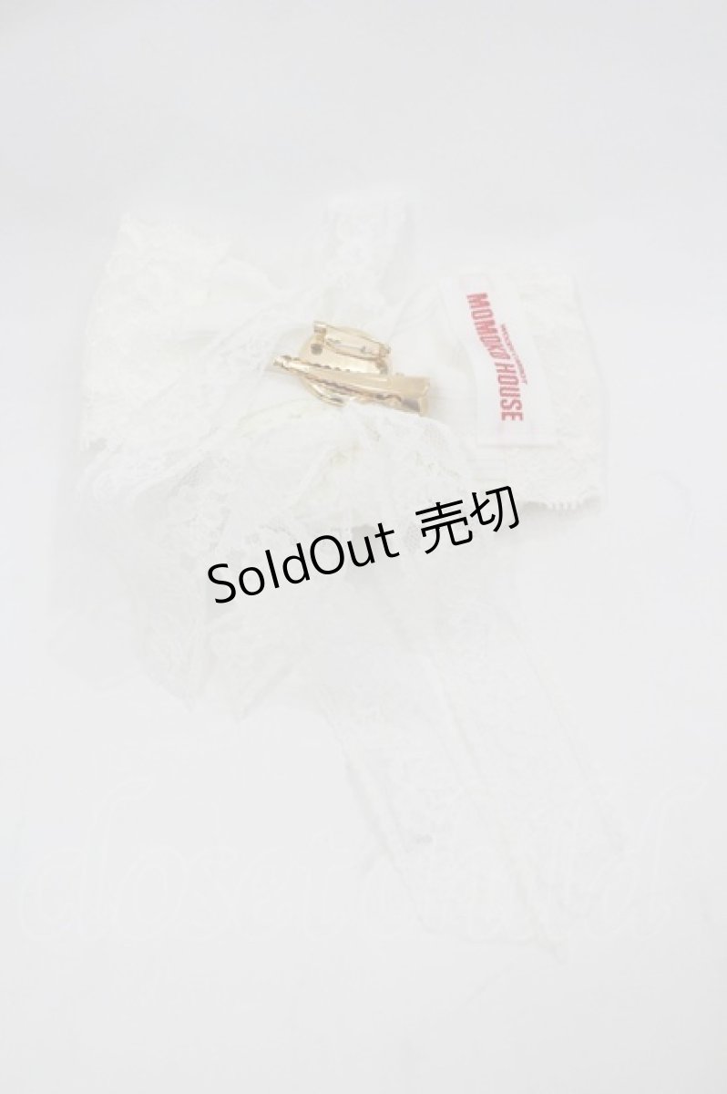 画像2: MOMOKO HOUSE / ローズレースリボン2WAY  白 I-26-03-12-118-LO-ZA-SA-ZI (2)