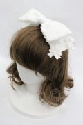 MOMOKO HOUSE / レースリボンヘッドドレスクリップ  白 I-26-03-12-120-LO-AC-SA-ZI