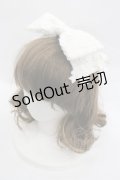 MOMOKO HOUSE / レースリボンヘッドドレスクリップ  白 I-26-03-12-120-LO-AC-SA-ZI