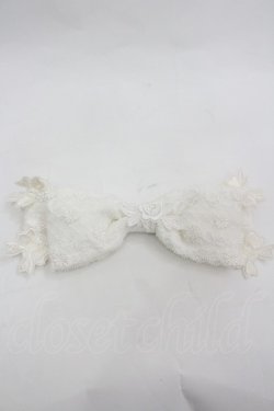 画像2: MOMOKO HOUSE / レースリボンヘッドドレスクリップ  白 I-26-03-12-120-LO-AC-SA-ZI