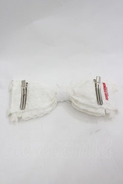 画像3: MOMOKO HOUSE / レースリボンヘッドドレスクリップ  白 I-26-03-12-120-LO-AC-SA-ZI