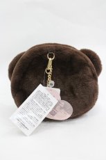 画像2: m petit by misako / AM クマサンポーチ  ブラウン I-26-03-12-121-LO-ZA-TE-ZT651 (2)