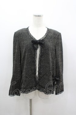 画像1: INGEBORG / ランダム水玉ボレロカーディガン M ブラック I-26-03-12-012-LO-TO-SA-ZI