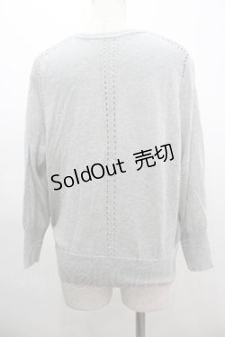 画像3: Jane Marple Dans Le Salon / 透かしレースデザインニットカーディガン  グレー I-26-03-12-014-JM-TO-SA-ZI