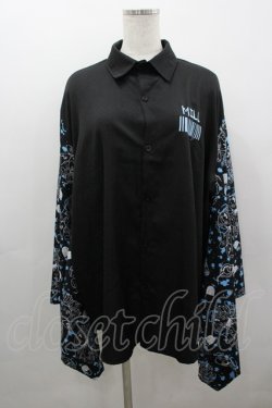 画像1: ACDC RAG /OODミルキモノシャツ  黒Ｘ青Ｘ白 I-26-03-12-017-PU-BL-SA-ZI