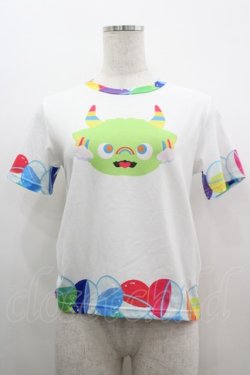 画像1: ACDC RAG / カプセルモンスター チビTシャツ  白Ｘ緑Ｘカラフル I-26-03-12-018-PU-TO-SA-ZI