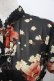画像2: INGEBORG / チャイナボタンフラワーシフォン半袖ブラウス S ブラック I-26-03-12-020-LO-BL-SA-ZI (2)