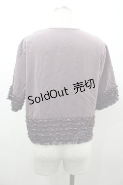 画像2: KANEKO ISAO / 4つリボン&パールボタンショート丈ブラウス  パープル I-26-03-12-021-EL-BL-SA-ZI