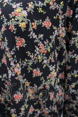 画像2: WONDERFUL WORLD / 花格子柄ノーカラーブラウス  ブラック I-26-03-12-023-LO-BL-SA-ZI