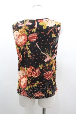 画像3: KANEKO ISAO / フラワーブーケリボンノースリーブブラウス  ブラック I-26-03-12-025-EL-BL-SA-ZI