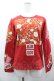 画像1: PINK HOUSE / 苺&チェリー柄パッチワーク長袖Tシャツ L レッド I-26-03-12-026-LO-TS-SA-ZI (1)