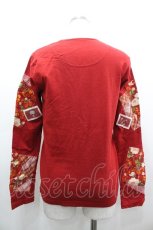 画像2: PINK HOUSE / 苺&チェリー柄パッチワーク長袖Tシャツ L レッド I-26-03-12-026-LO-TS-SA-ZI (2)