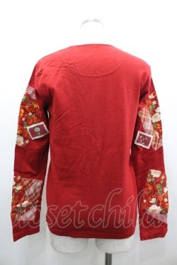 画像2: PINK HOUSE / 苺&チェリー柄パッチワーク長袖Tシャツ L レッド I-26-03-12-026-LO-TS-SA-ZI