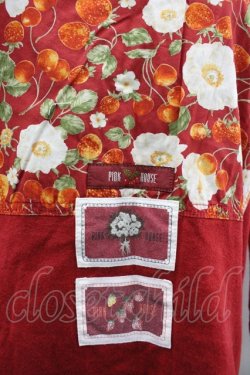 画像3: PINK HOUSE / 苺&チェリー柄パッチワーク長袖Tシャツ L レッド I-26-03-12-026-LO-TS-SA-ZI