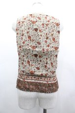 画像2: INGEBORG / ペイズリー柄ノースリーブブラウス M グリーン I-26-03-12-028-LO-BL-SA-ZI (2)