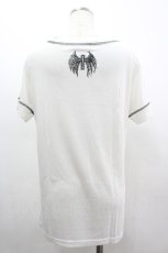 画像2: ALGONQUINS / 骸骨プリント半袖カットソー  白Ｘ黒 I-26-03-14-033-AL-TO-SA-ZI (2)