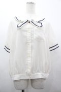 Fi.n.t / シースルーセーラーブラウス  オフ I-26-03-14-004-CA-BL-TE-ZI