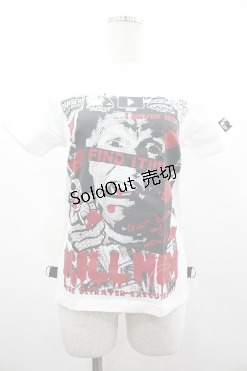画像1: SEX POT ReVeNGe / KILLHIMプリントTシャツ S 白Ｘ黒Ｘ赤 I-26-03-14-038-SP-TO-SA-ZI (1)