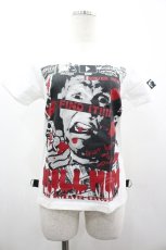 画像1: SEX POT ReVeNGe / KILLHIMプリントTシャツ S 白Ｘ黒Ｘ赤 I-26-03-14-038-SP-TO-SA-ZI (1)