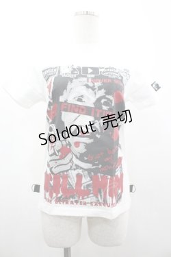 画像1: SEX POT ReVeNGe / KILLHIMプリントTシャツ S 白Ｘ黒Ｘ赤 I-26-03-14-038-SP-TO-SA-ZI
