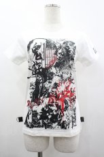画像1: SEX POT ReVeNGe / 般若プリントTシャツ S 白Ｘ黒Ｘ赤 I-26-03-14-039-SP-TO-SA-ZI (1)