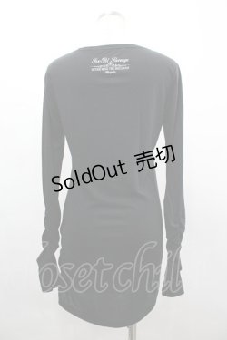 画像2: SEX POT ReVeNGe / ドクロ&英字プリント長袖カットソー S 黒ＸパープルＸグレー I-26-03-14-040-SP-TO-SA-ZI