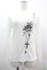 画像1: BPN / クラウン×チェーンptカットソー M 白 I-26-03-14-044-GO-TO-TE-ZI (1)