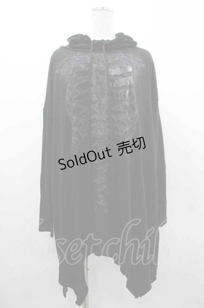 画像1: ALGONQUINS / スケルトンハイネックロングトップス F 黒 I-26-03-14-045-AL-TO-TE-ZI (1)