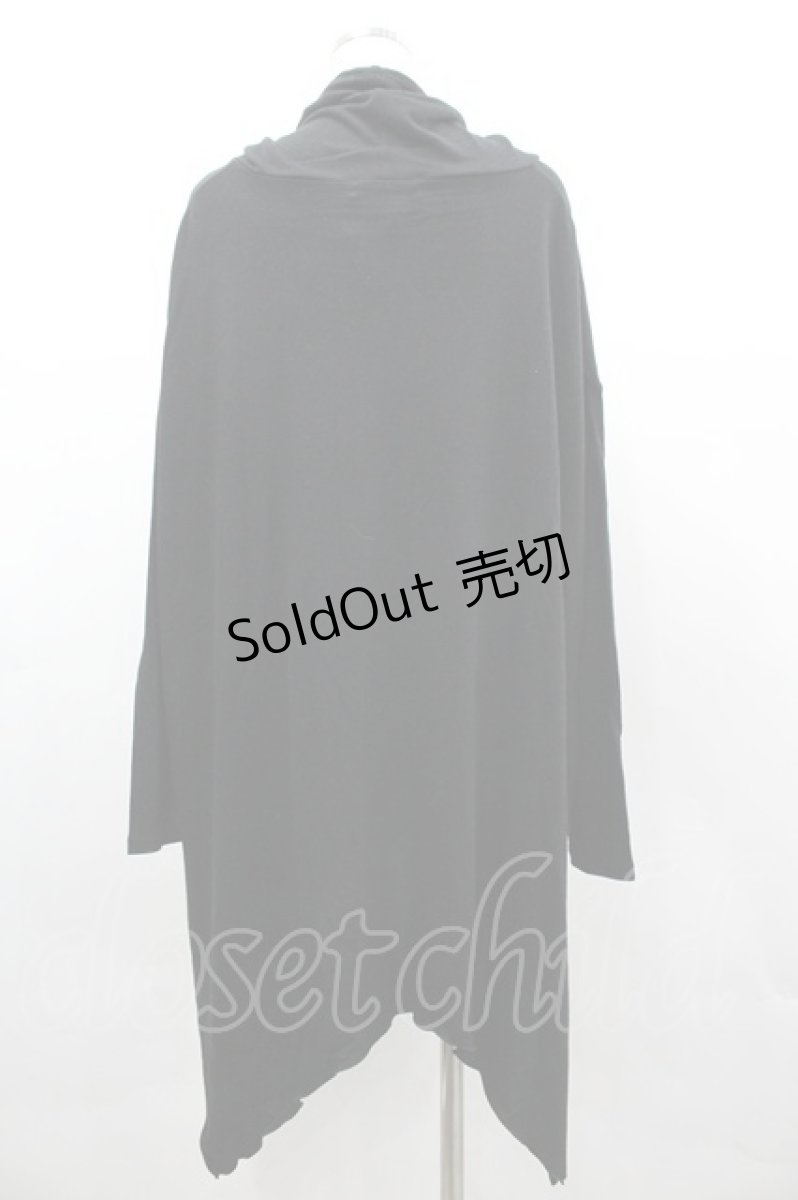 画像2: ALGONQUINS / スケルトンハイネックロングトップス F 黒 I-26-03-14-045-AL-TO-TE-ZI (2)