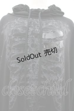 画像3: ALGONQUINS / スケルトンハイネックロングトップス F 黒 I-26-03-14-045-AL-TO-TE-ZI