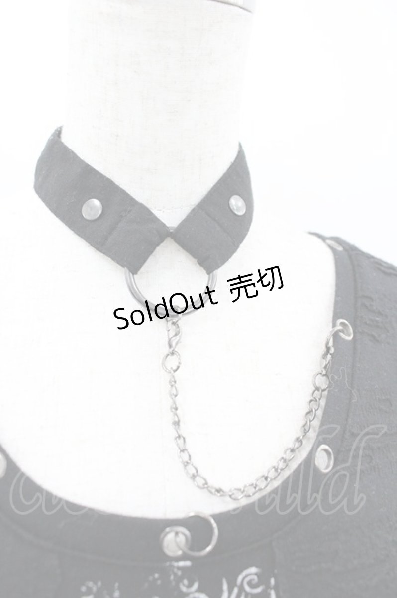 画像3: SEX POT ReVeNGe / クラッシュ&クロス半袖カットソー  黒Ｘ白 I-26-03-14-048-SP-TO-SA-ZI (3)