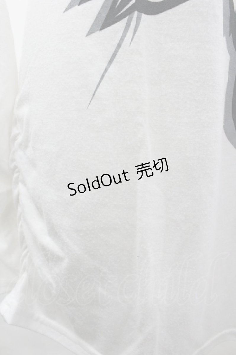 画像4: SEX POT ReVeNGe / つかみうさぎプリントカットソー S 黒Ｘカラフル I-26-03-14-050-SP-TO-SA-ZI (4)