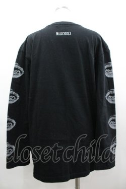 画像2: MALICIOUS.X / Sanpaku eyes long sleeve T-shirt  黒 I-26-03-14-052-PU-TO-TE-ZI