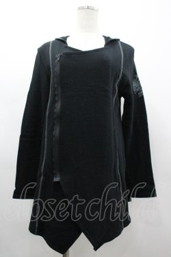 画像1: ALGONQUINS / バックプリントパーカー F 黒 I-26-03-14-054-AL-TO-TE-ZI