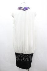 画像2: Qutie Frash / 着物Vネック龍プリントノースリーブトップス  白Ｘパープル I-26-03-14-056-QU-TO-SA-ZI (2)