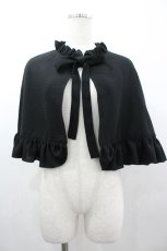 画像1: ATELIER PIERROT / フリルケープ  黒 I-26-03-14-061-EL-TO-TE-ZI (1)