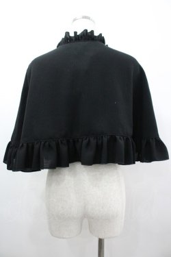 画像2: ATELIER PIERROT / フリルケープ  黒 I-26-03-14-061-EL-TO-TE-ZI