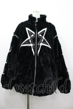 画像1: PINKSPINK / Detachable Sleeve Pentagram Embroidered Jacket  黒 I-26-03-14-062-PU-JA-TE-ZI