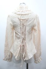 画像2: metamorphose / フリルスタンドカラーブラウス  ベージュ I-26-03-14-001-ME-BL-TE-ZI (2)