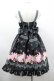 画像2: BABY,THE STARS SHINE BRIGHT / チェリーローズ柄ジャンパースカート  黒 I-26-03-14-065-BA-OP-TE-ZI (2)