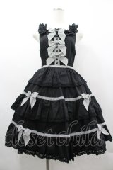 BABY,THE STARS SHINE BRIGHT / セシリアジャンパースカート  黒 I-26-03-14-067-BA-OP-TE-ZI