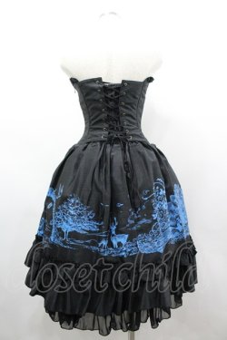 画像2: ATELIER PIERROT / エデンコルセットワンピース  黒×ブルー I-26-03-14-068-EL-OP-TE-ZI