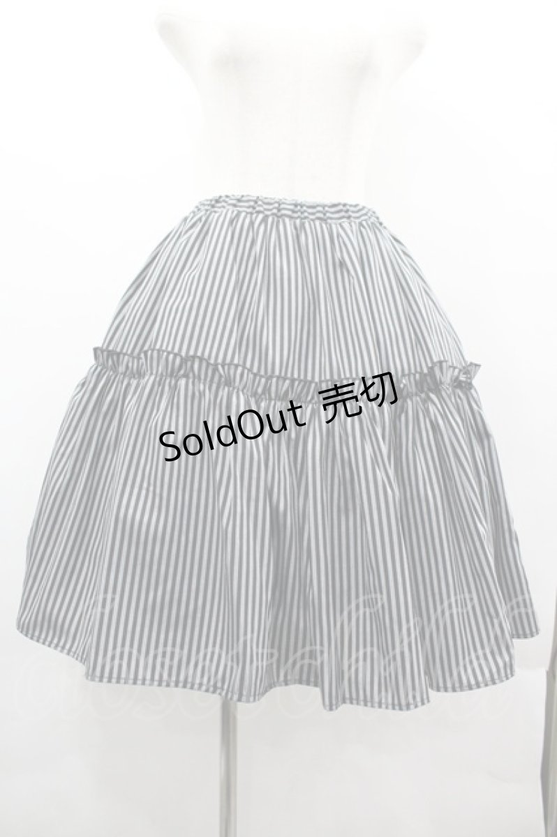画像3: ATELIER PIERROT / ストライプベスト＆スカート  グレー×黒 I-26-03-14-069-EL-SK-TE-ZI (3)
