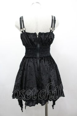 画像2: SEX POT ReVeNGe / コルセットデザインベルベットキャミワンピース  黒 I-26-03-14-070-SP-OP-SA-ZI